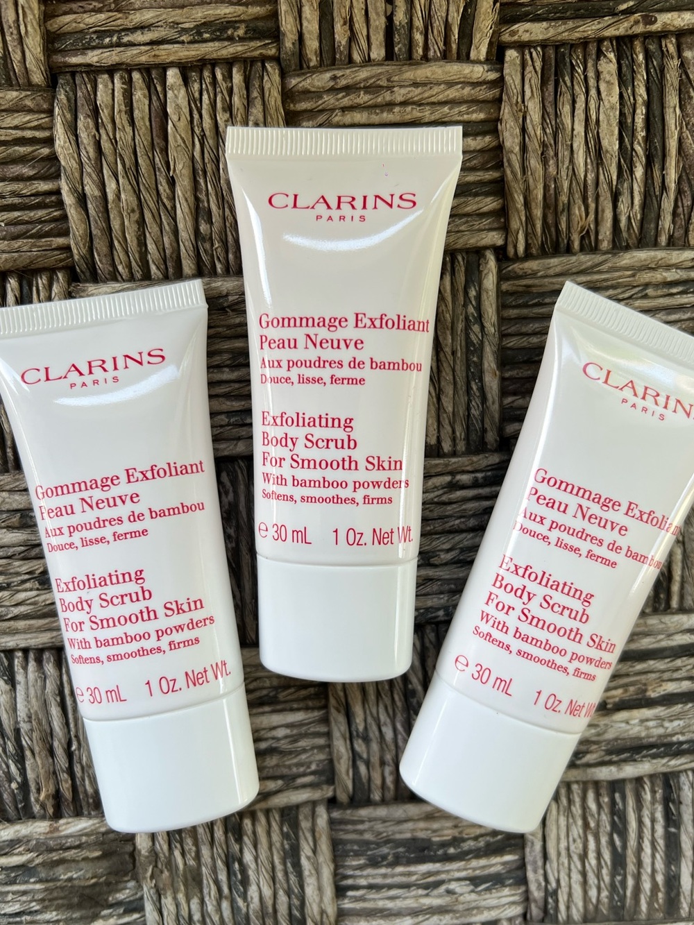 Clarins Exfoliating Body Scrub for Smooth Skin- Set of 3 Travel Sized Tubes